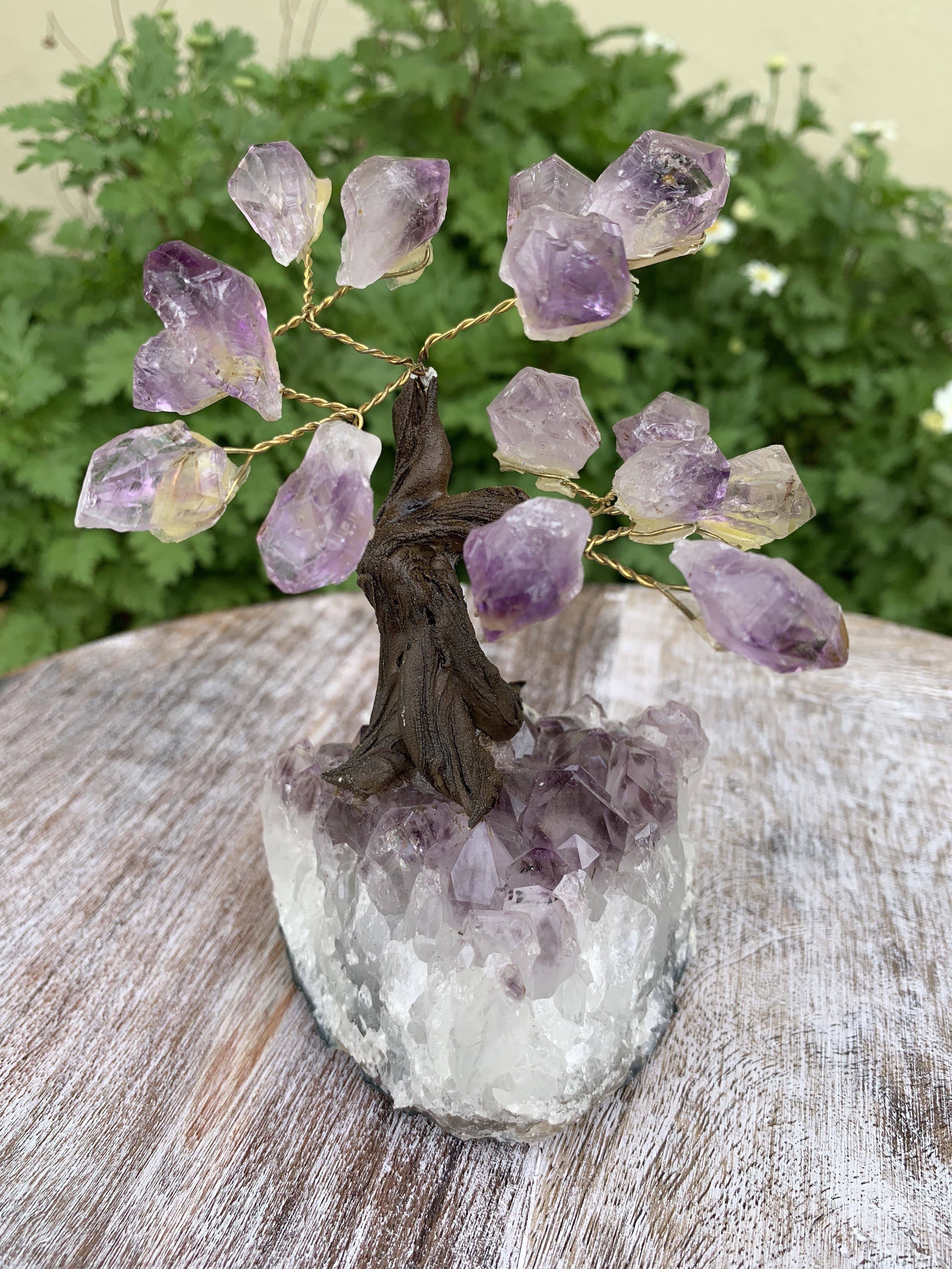 Crystal Tree on Amethyst Base High Quality with points