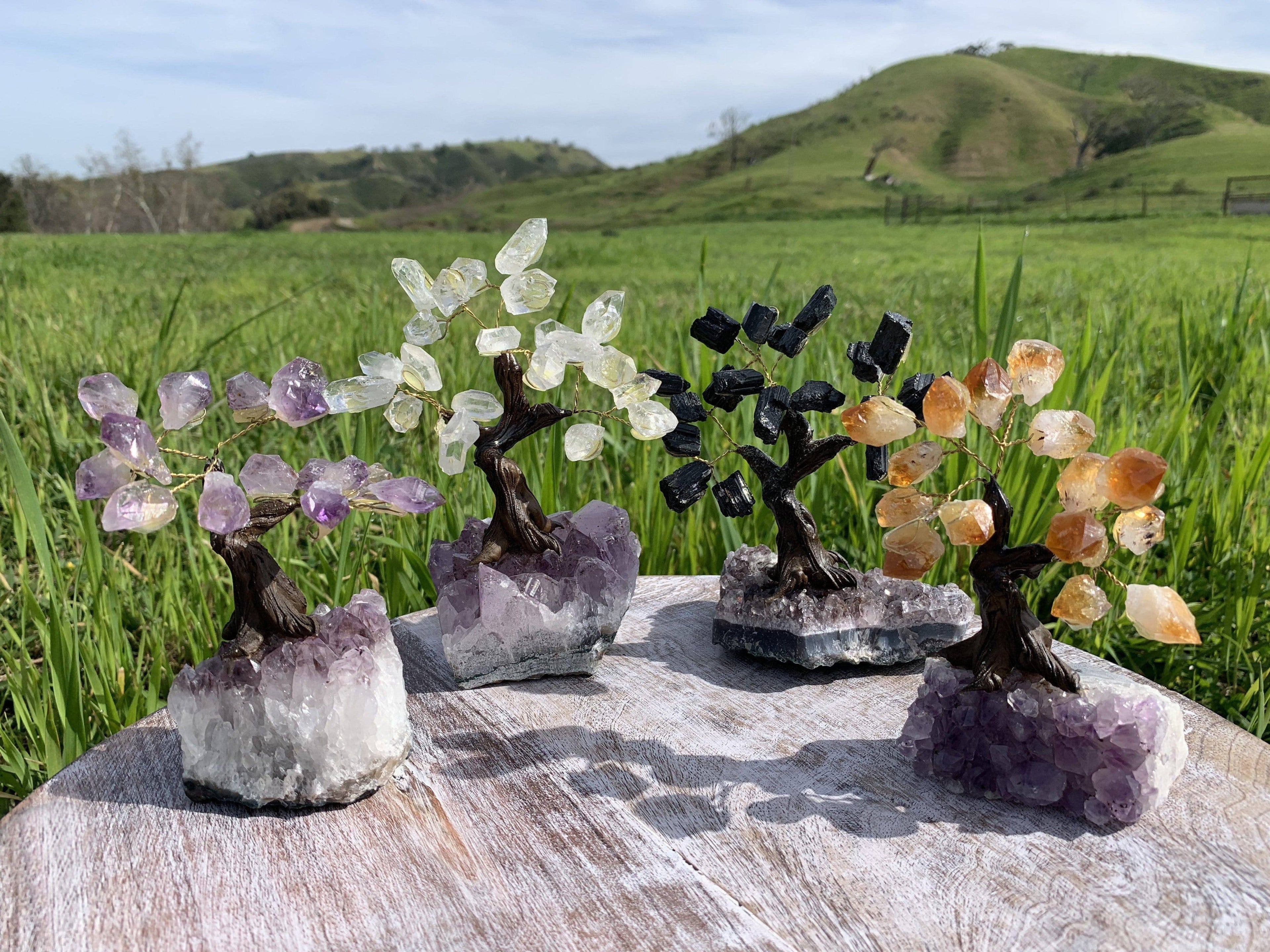 Crystal Tree on Amethyst Base High Quality with points