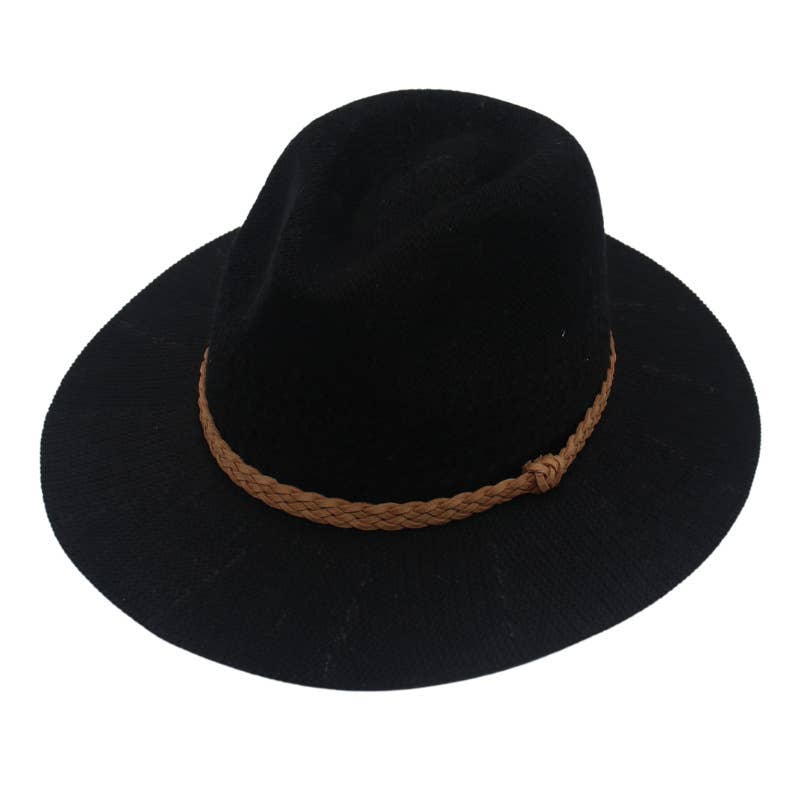 Knitted straw hat Panama top hat pop jazz hat breathable