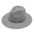 Knitted straw hat Panama top hat pop jazz hat breathable