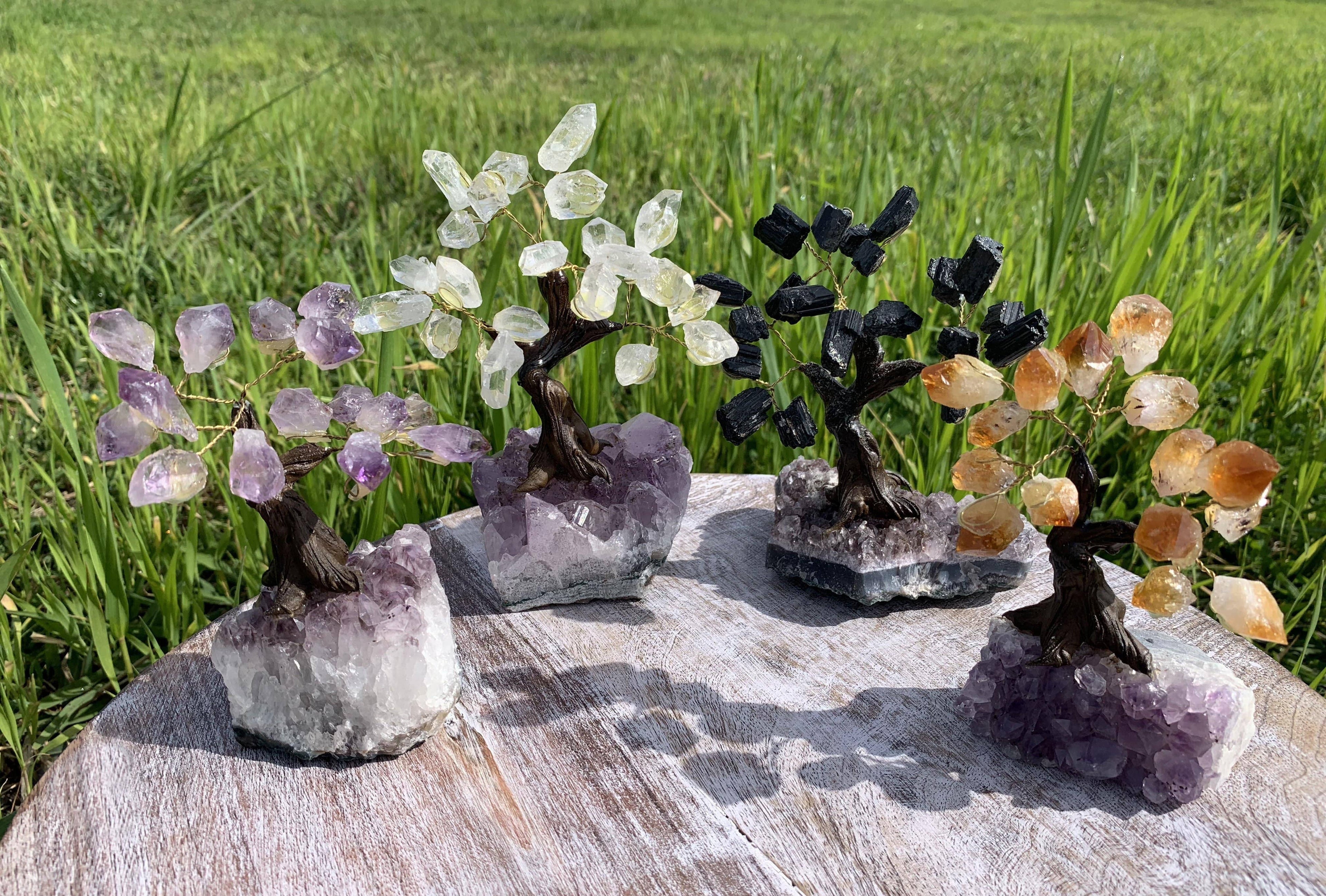 Crystal Tree on Amethyst Base High Quality with points