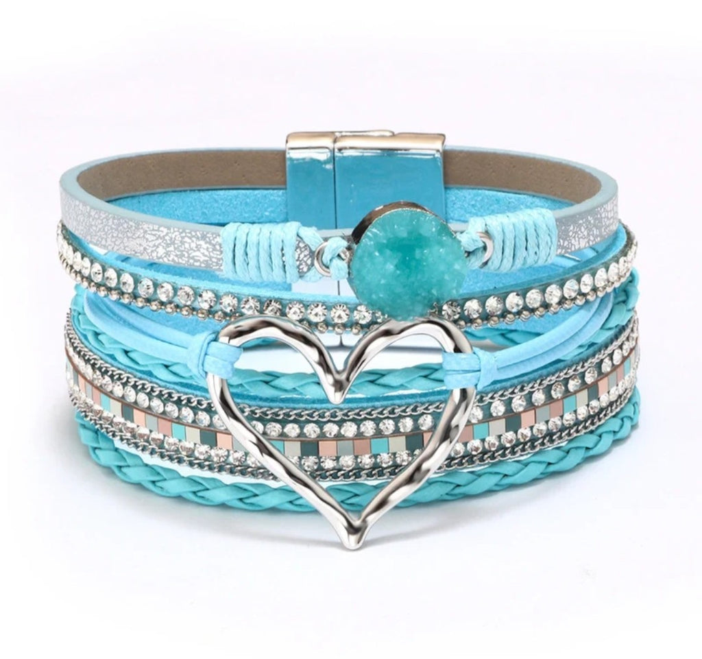 Bohemian Love Rhinestone Magnetic Bracelet