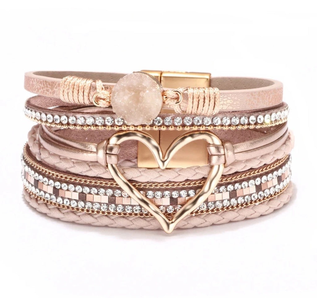 Bohemian Love Rhinestone Magnetic Bracelet