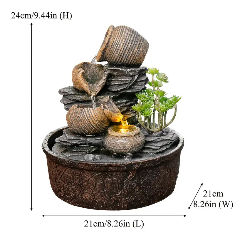 3 Tier Tabletop Waterfall - Three Altars Tree Fountain