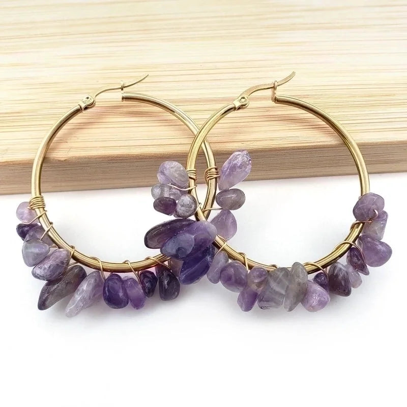Natural Stone Earrings