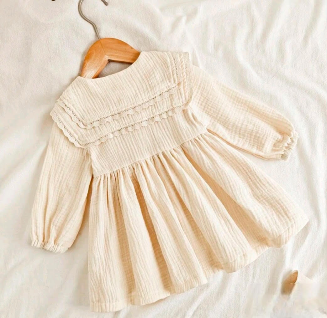 Simple Charm Vintage Cotton Dress