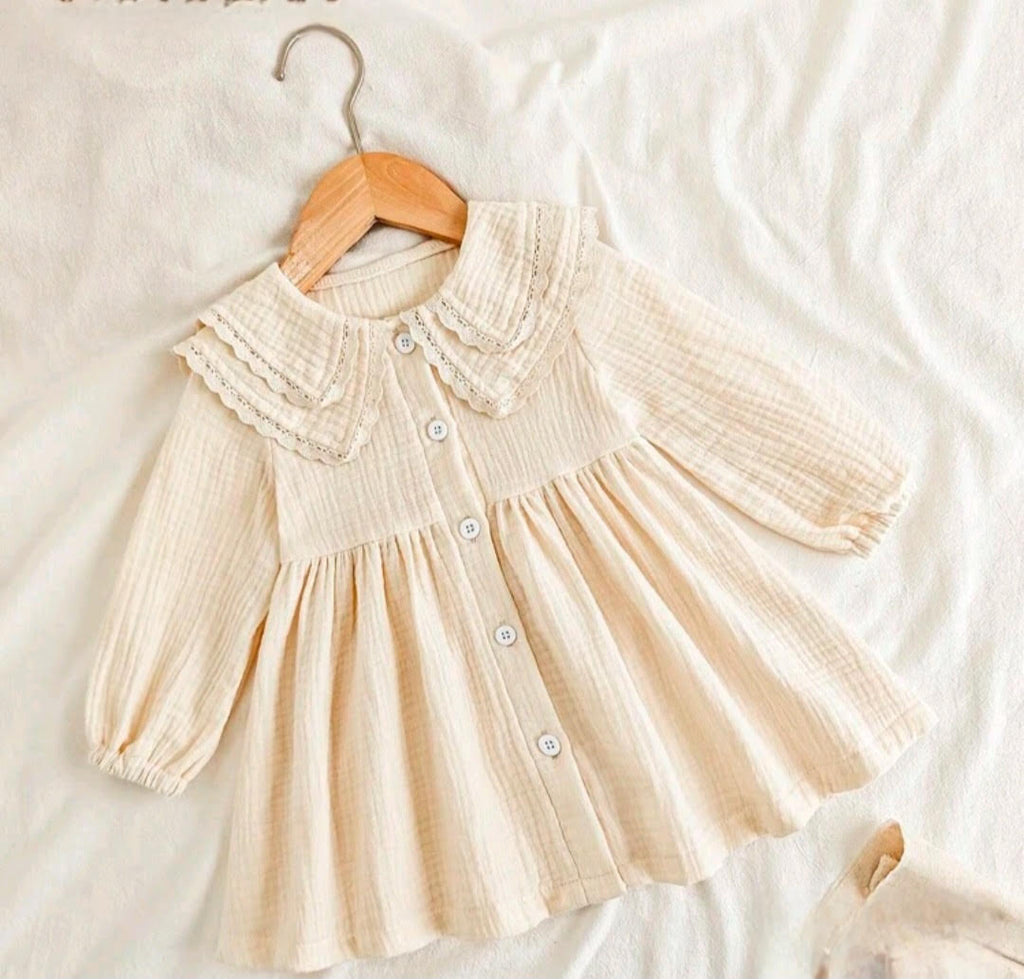 Simple Charm Vintage Cotton Dress