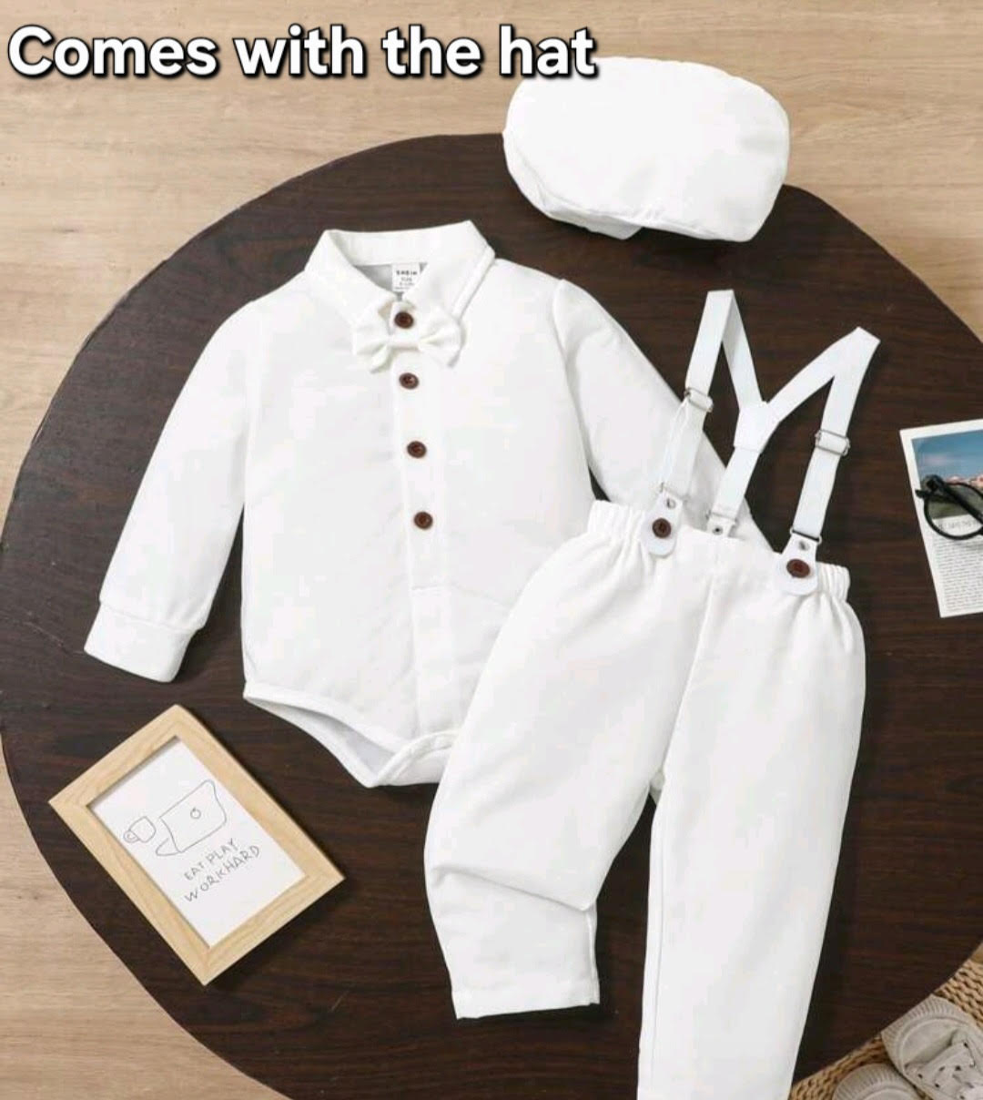 Vintage 5-Piece White Suit Set w/ Page Boy Hat