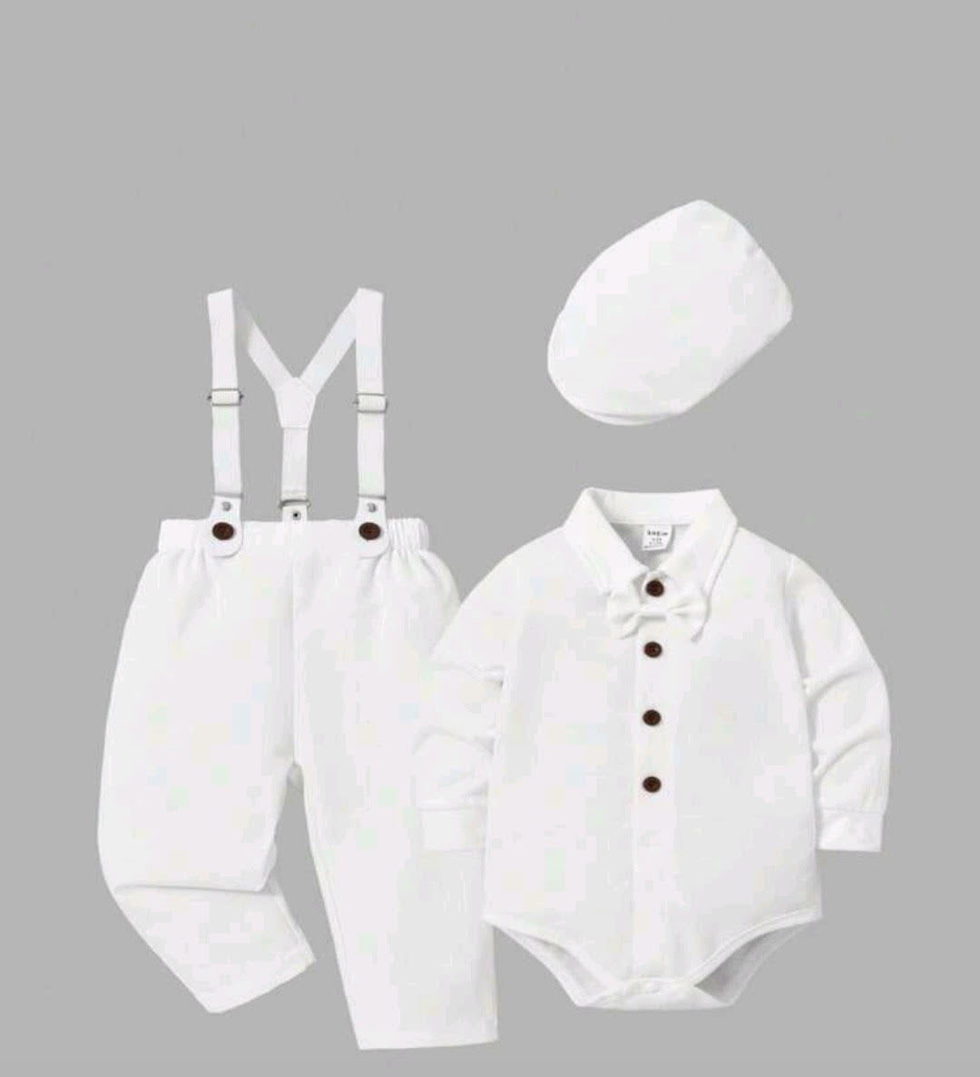 Vintage 5-Piece White Suit Set w/ Page Boy Hat