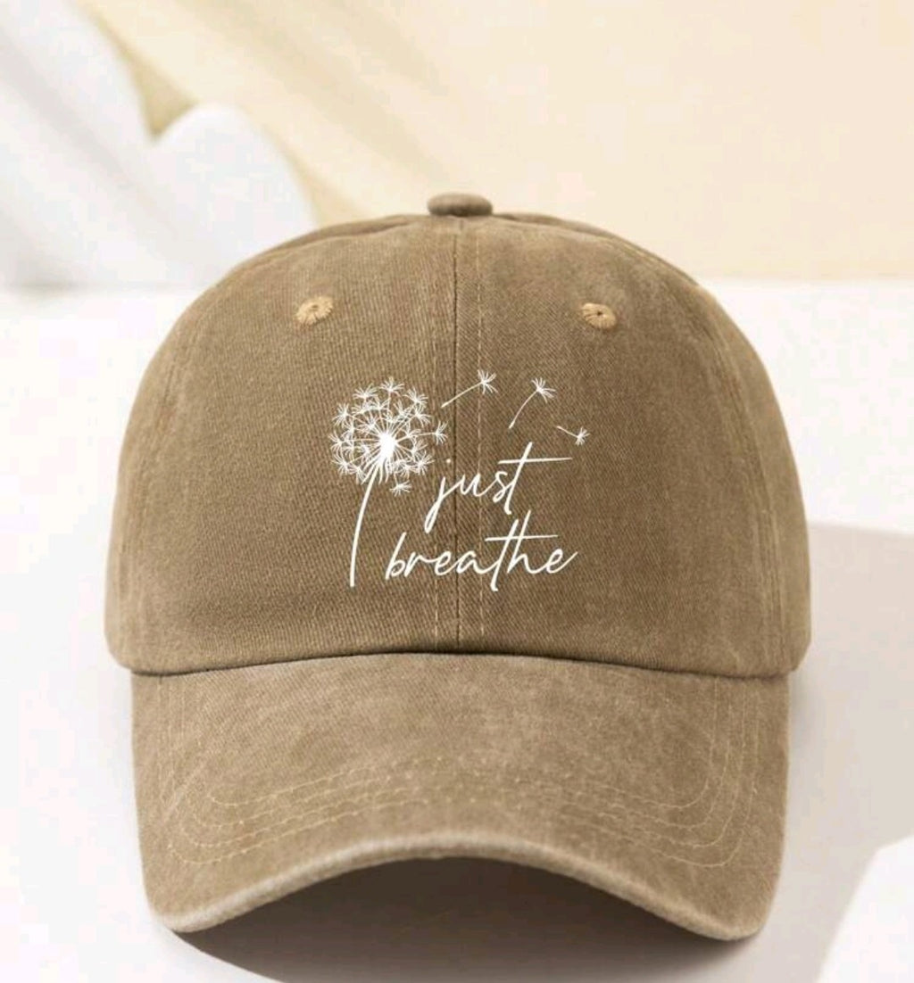 Just Breathe Dandelion Baseball Cap