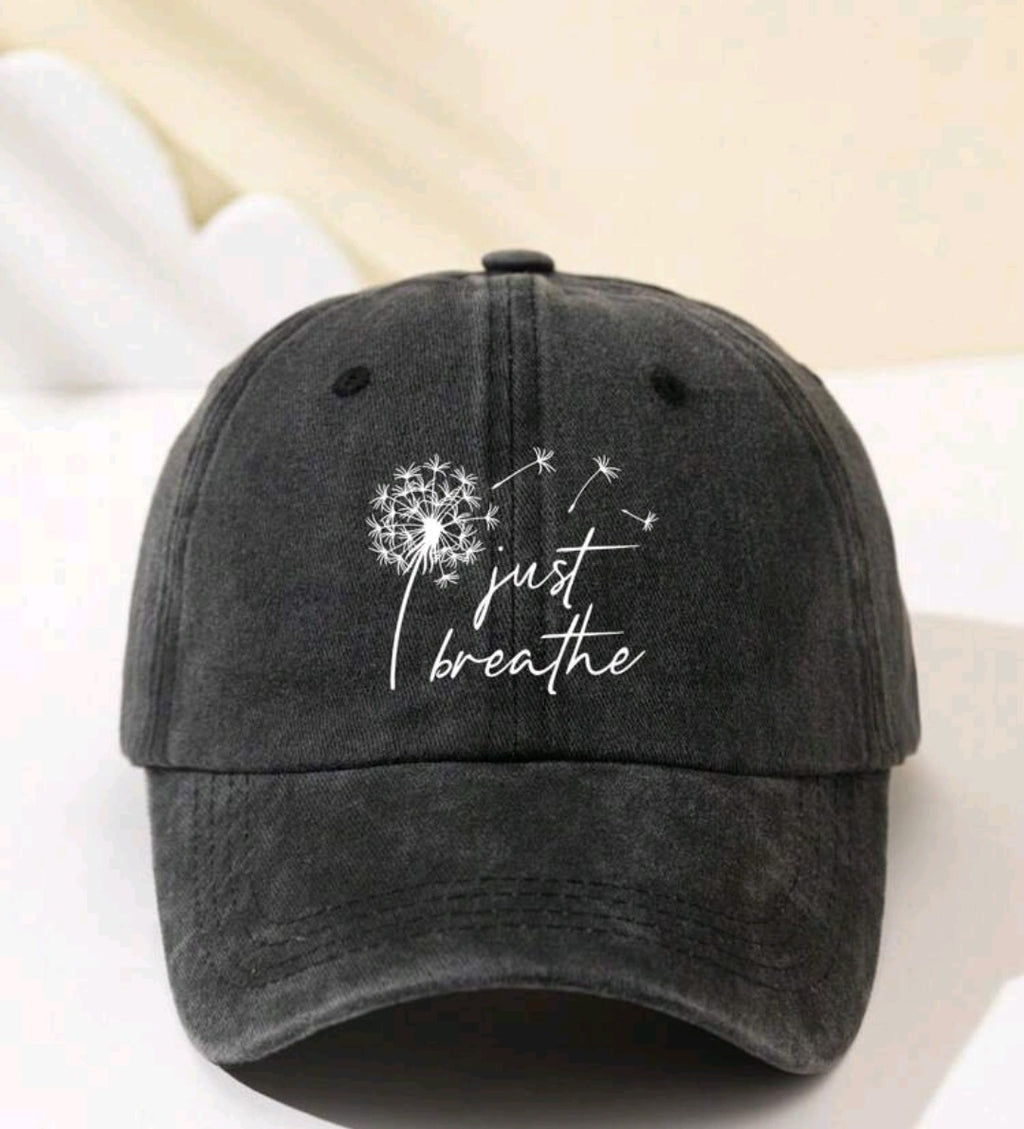 Just Breathe Dandelion Baseball Cap