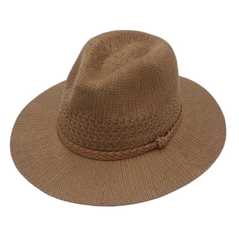 Knitted straw hat Panama top hat pop jazz hat breathable
