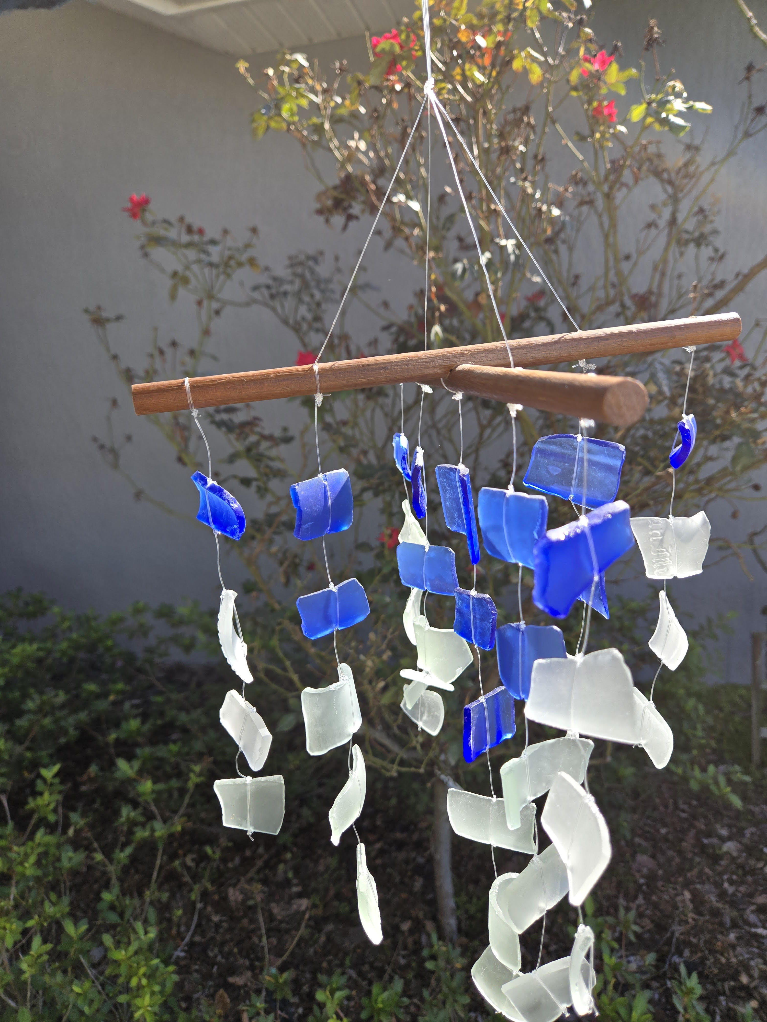 Boho Upcycled Glass Wind Chimes – Eco-Friendly Art for Peaceful Spaces
