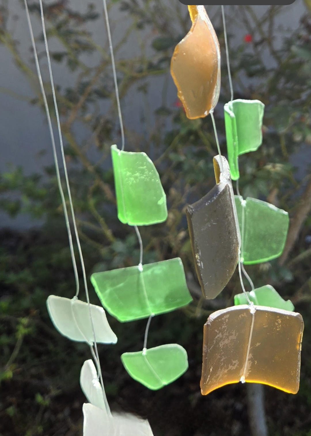 Boho Upcycled Glass Wind Chimes – Eco-Friendly Art for Peaceful Spaces