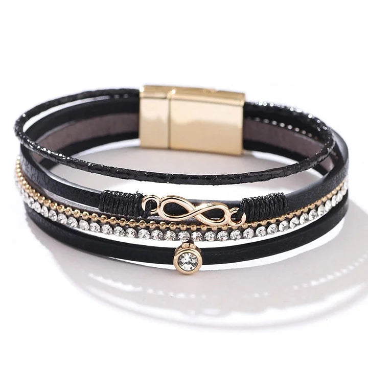 Bohemian Love Rhinestone Magnetic Bracelet