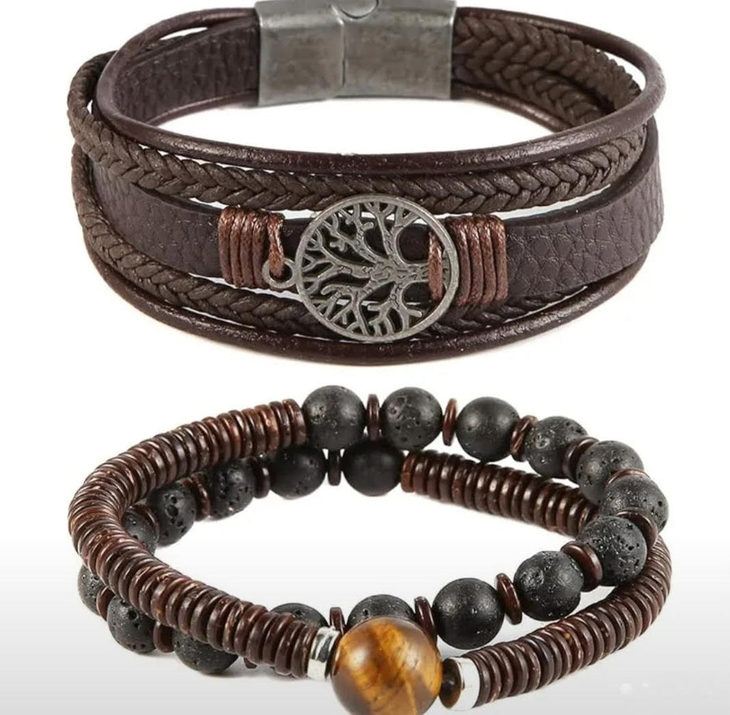 Men's 7 Layered Leather Bracelet