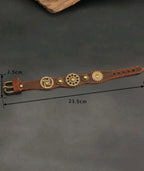 Men's Gear Design Leather Bracelet