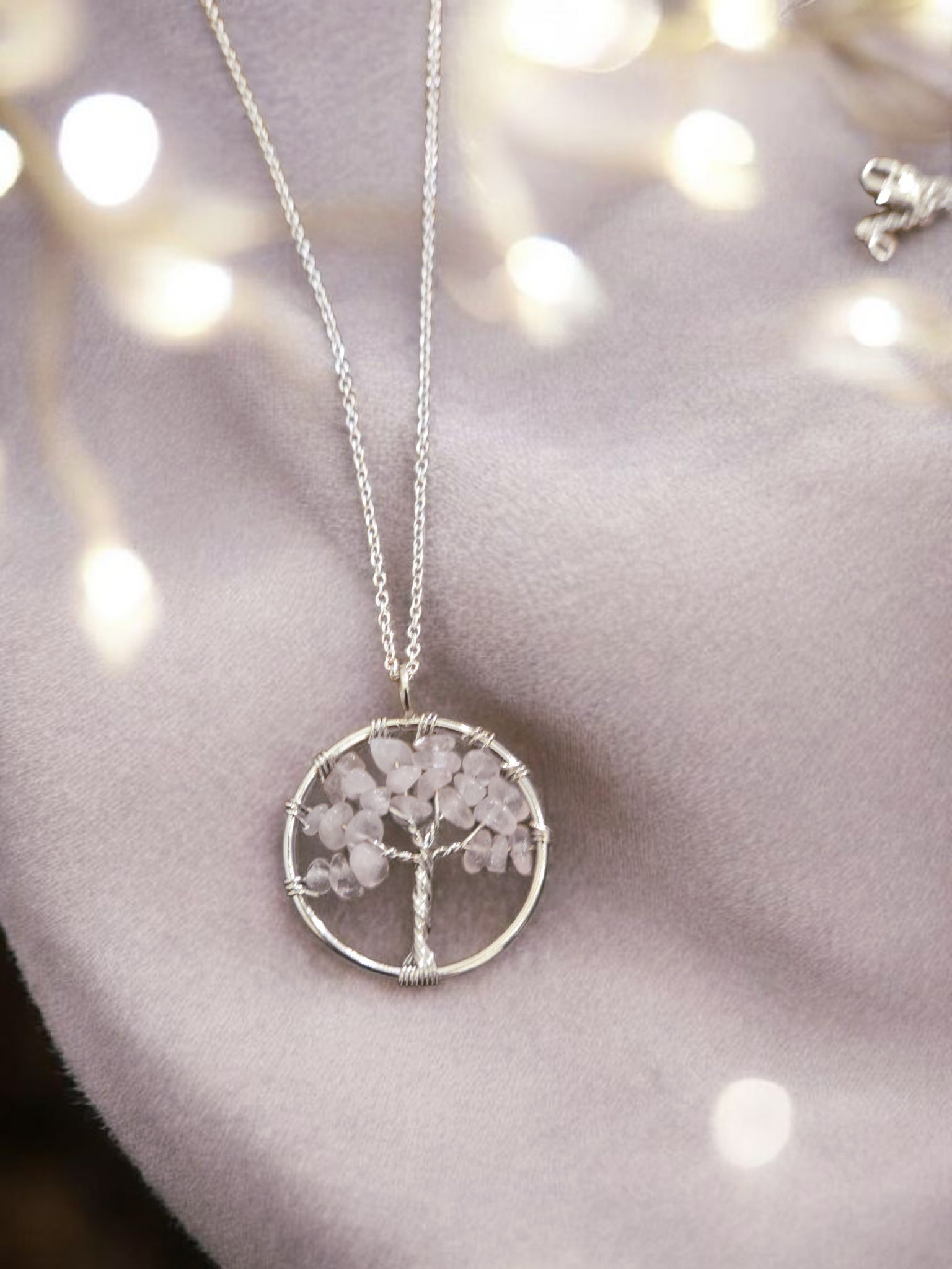 Tree of Life Pendant Necklace With Silver Chain