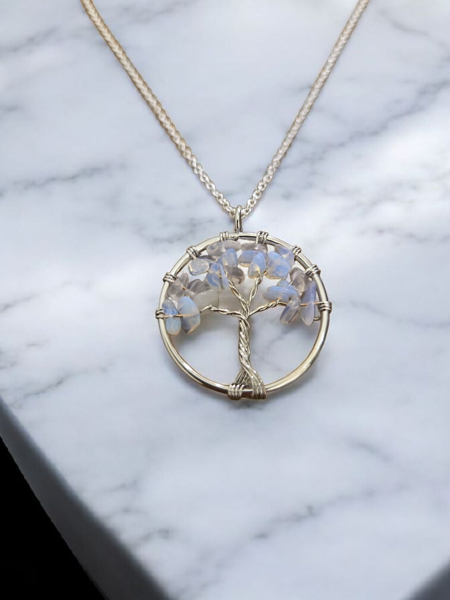 Tree of Life Pendant Necklace With Silver Chain