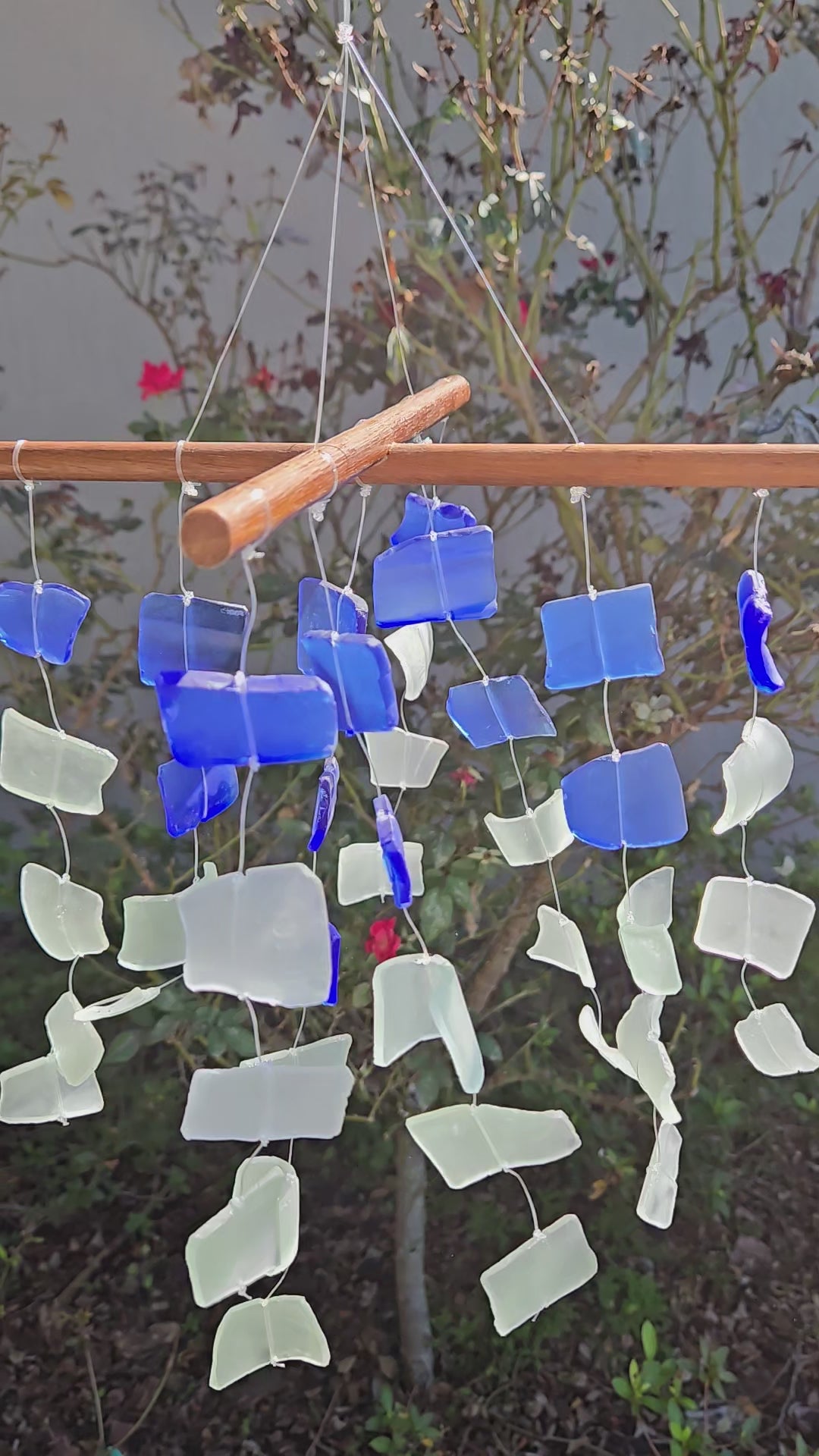 Boho Upcycled Glass Wind Chimes – Eco-Friendly Art for Peaceful Spaces