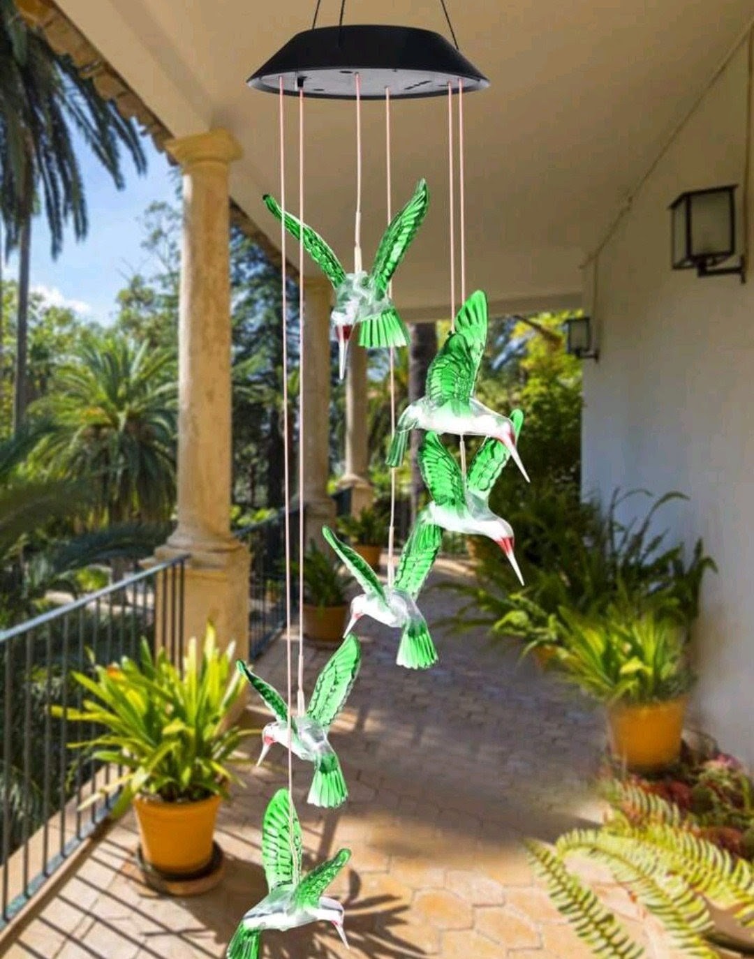 Solar Humingbird Windchime