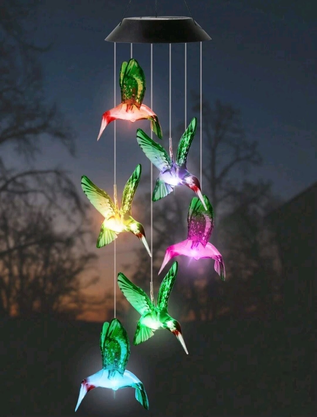 Solar Humingbird Windchime