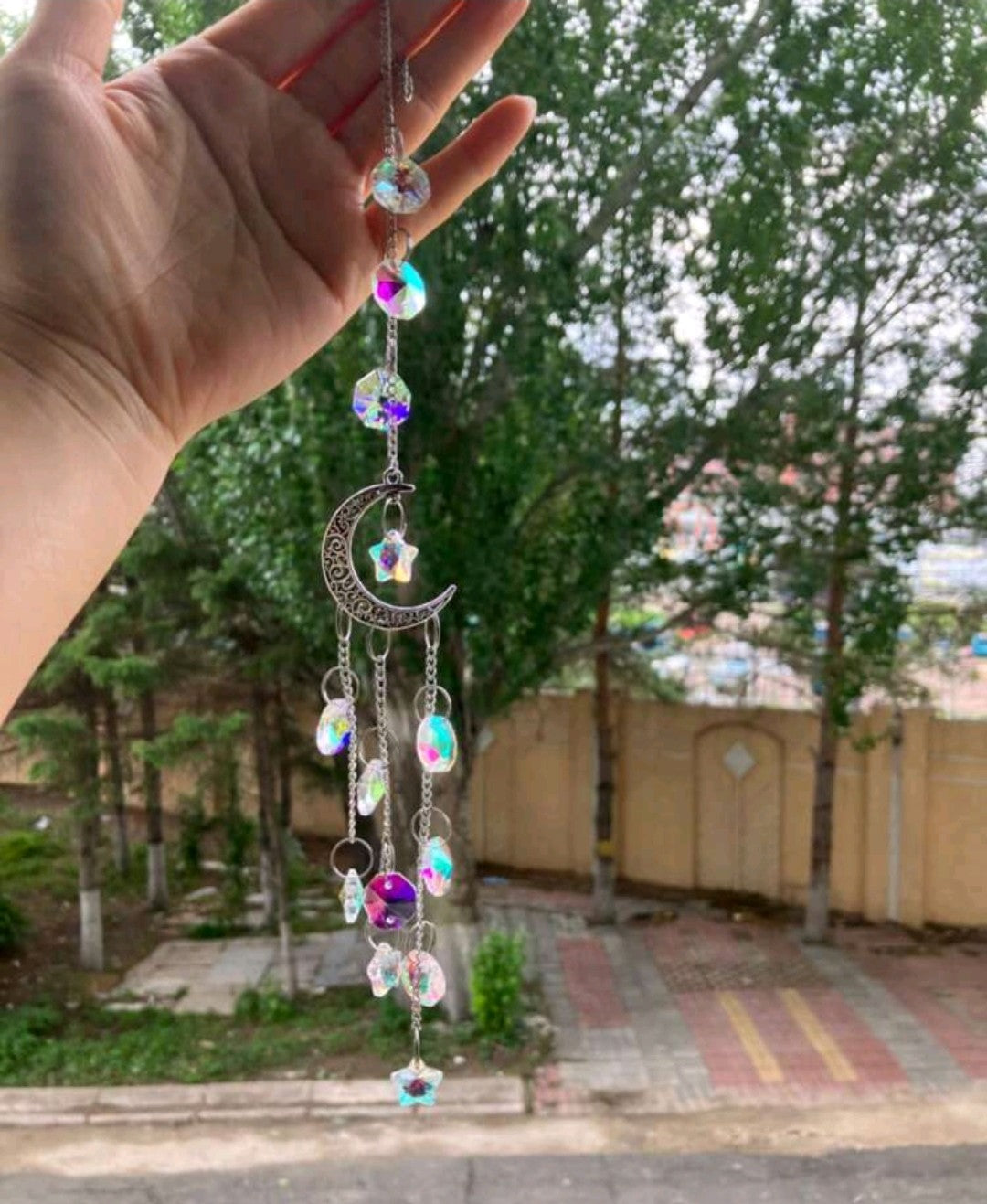 Crystal Moon Suncatcher