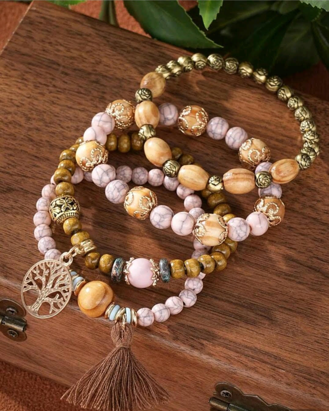 Boho Tree Of Life Layered Bracelet