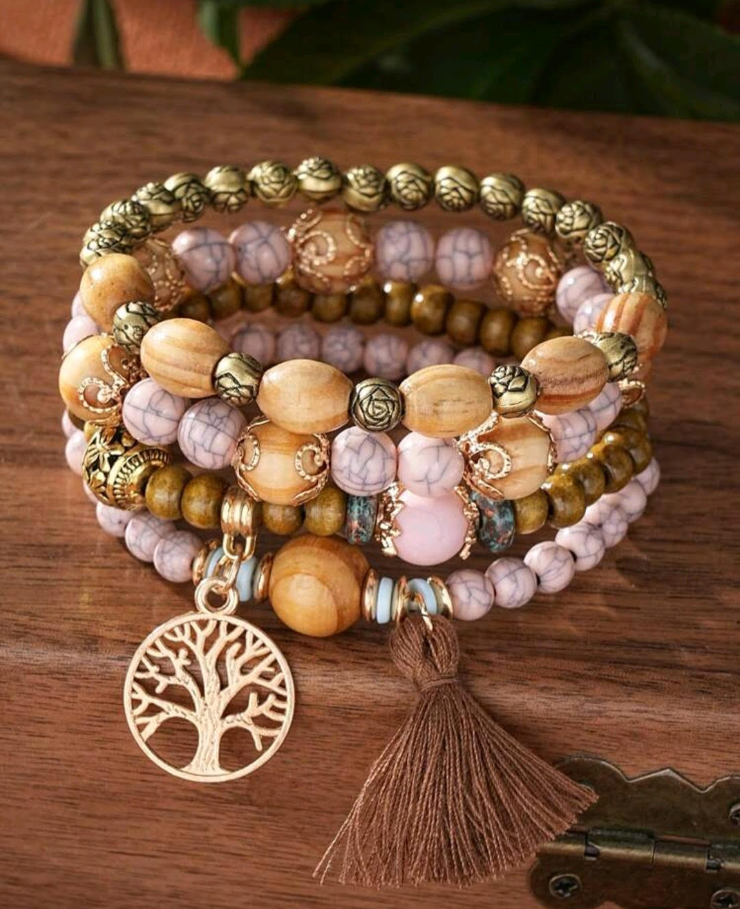 Boho Tree Of Life Layered Bracelet