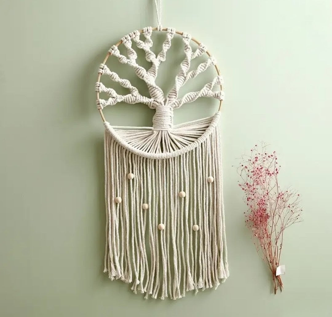 Handcarafted Bohemian Macrame - Tree Of Life - Dream Catcher